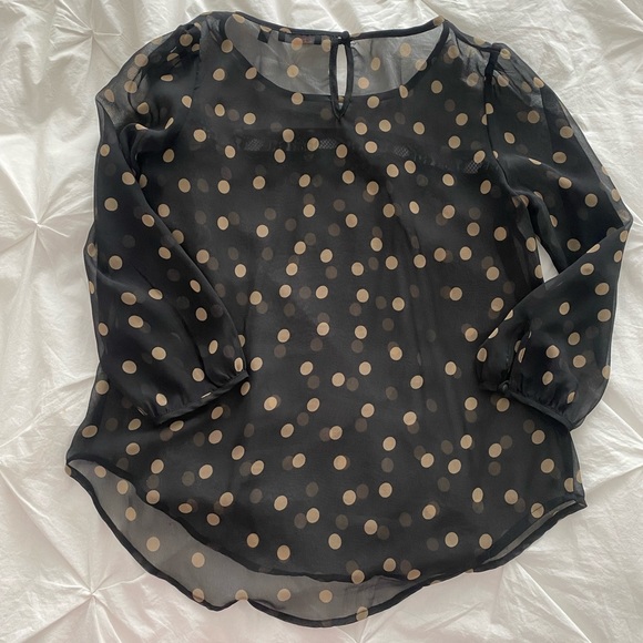 Sheer Polkadot Blouse - Picture 2 of 4